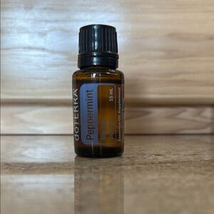 doTERRA Peppermint Oil with Black Cap and Brown Bottle
